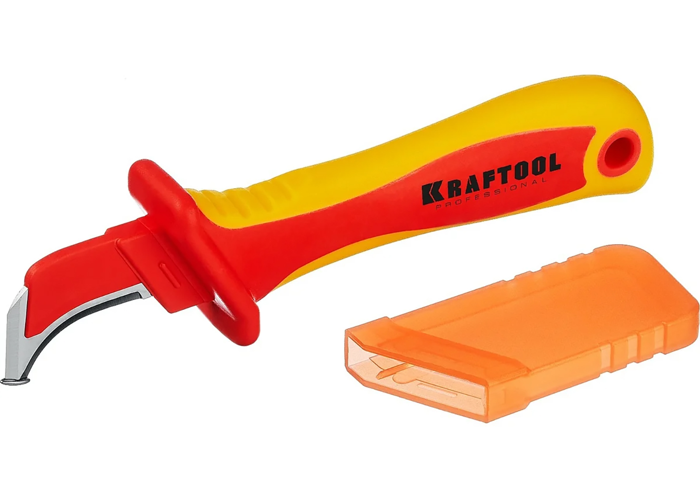 Диэлектрический нож электрика KRAFTOOL KN-7 45400 с пяткой VDE