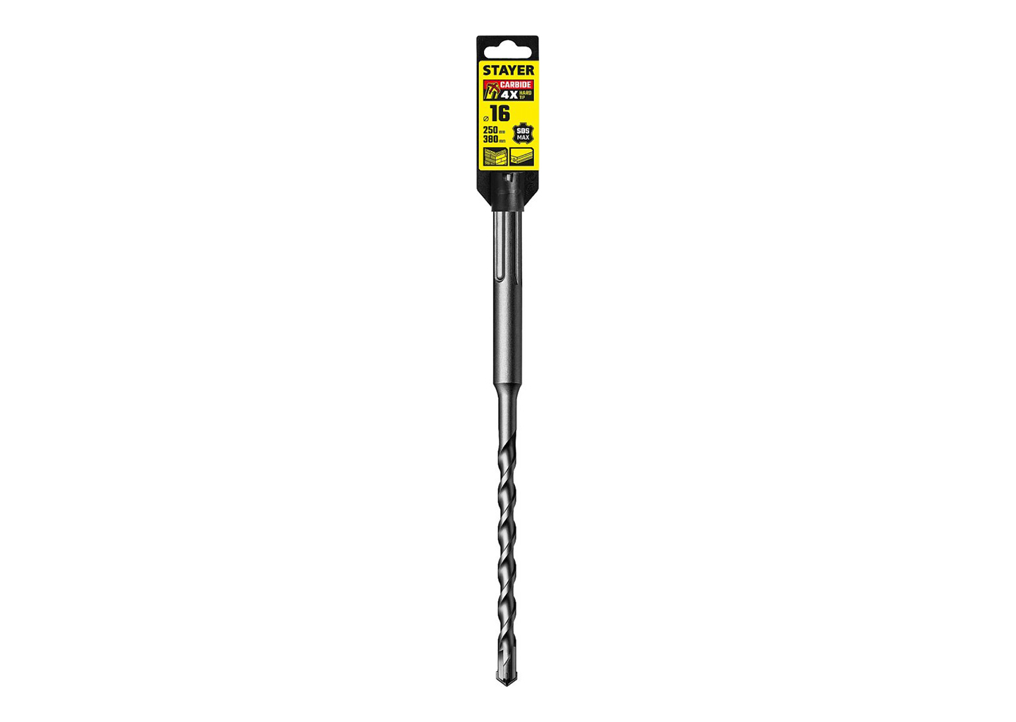 Бур по бетону SDS-max STAYER HERCULES-4Х 29370-250-16 16×380 мм крестообразный наконечник ВК8 Бур по бетону SDS-max STAYER HERCULES-4Х 29370-250-16 16×380 мм крестообразный наконечник ВК8 — изображение 4