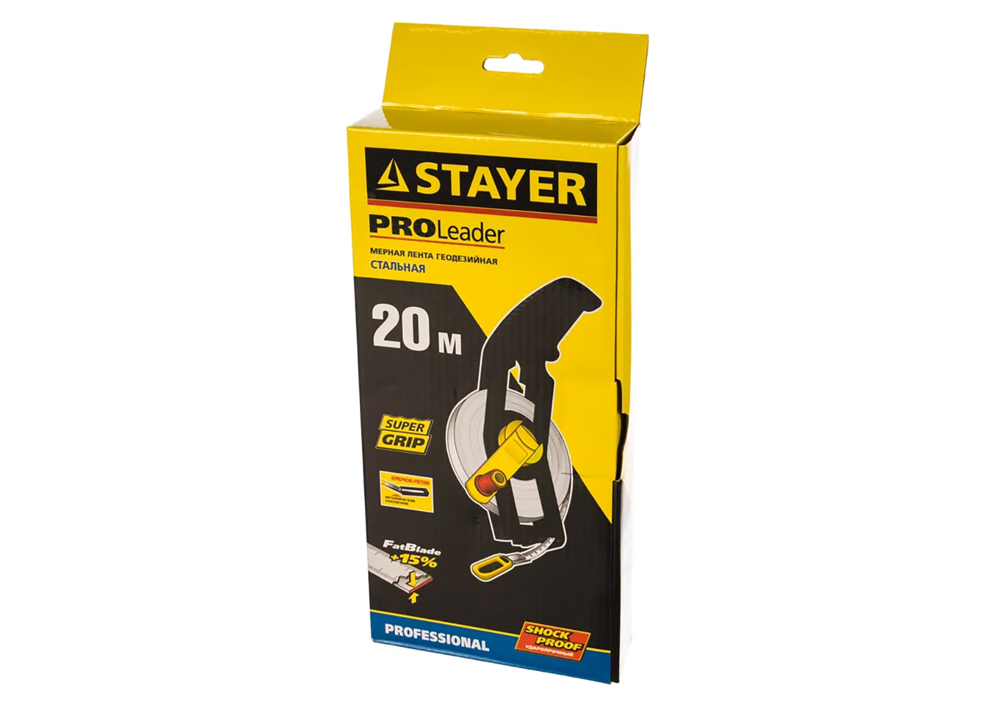 Геодезическая мерная лента рулетка STAYER Leader 2-34183-020 20 м со стальным полотном Геодезическая мерная лента рулетка STAYER Leader 2-34183-020 20 м со стальным полотном — изображение 2