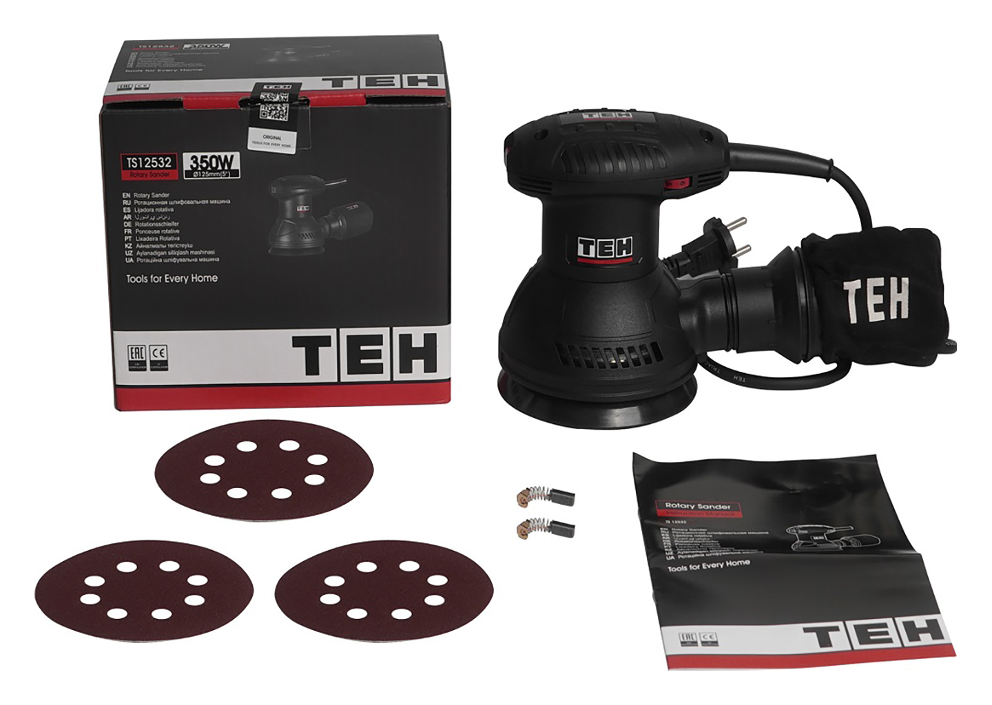 Эксцентриковая шлифмашина ОШМ TEH TS12532 125 мм 350 Вт с регулировкой оборотов Эксцентриковая шлифмашина ОШМ TEH TS12532 125 мм 350 Вт с регулировкой оборотов — изображение 2