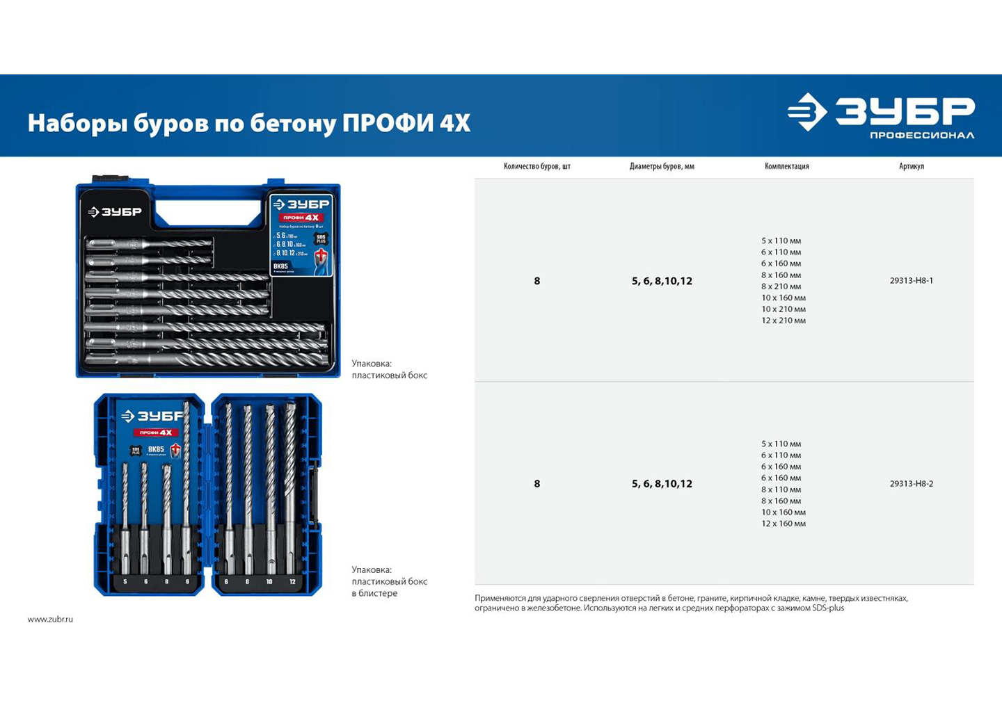 Бур по бетону ЗУБР ПРОФИ-4Х 29313-310-18 18×310 мм SDS-plus, четырёхгранный Бур по бетону ЗУБР ПРОФИ-4Х 29313-310-18 18×310 мм SDS-plus, четырёхгранный — изображение 10
