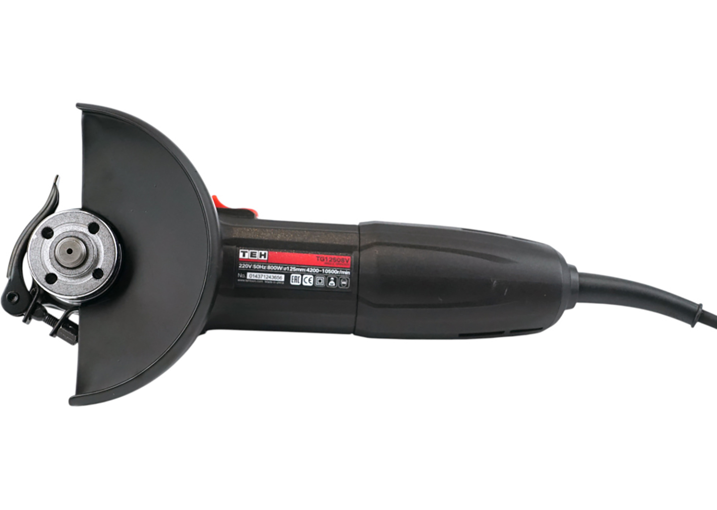 Угловая шлифмашина болгарка TEH TG12508V 125 мм 800 Вт с регулировкой оборотов Угловая шлифмашина болгарка TEH TG12508V 125 мм 800 Вт с регулировкой оборотов — изображение 5