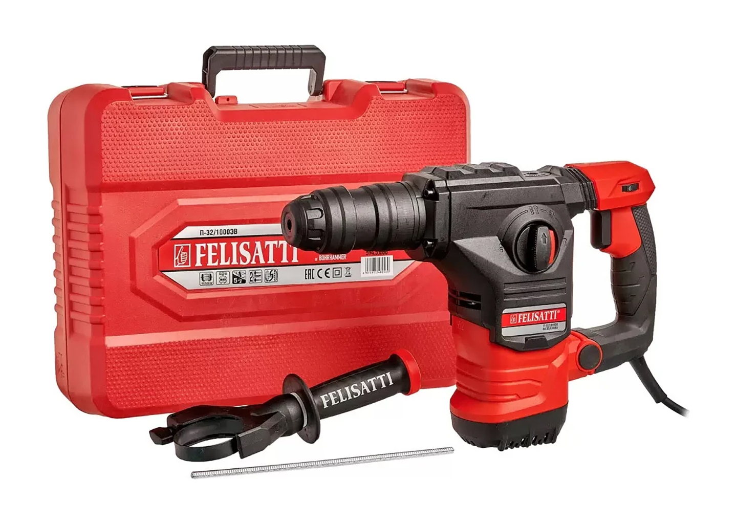 Перфоратор электрический FELISATTI FT7008 32 мм 1500 Вт SDS-Plus 6 Дж Перфоратор электрический FELISATTI FT7008 32 мм 1500 Вт SDS-Plus 6 Дж — изображение 2