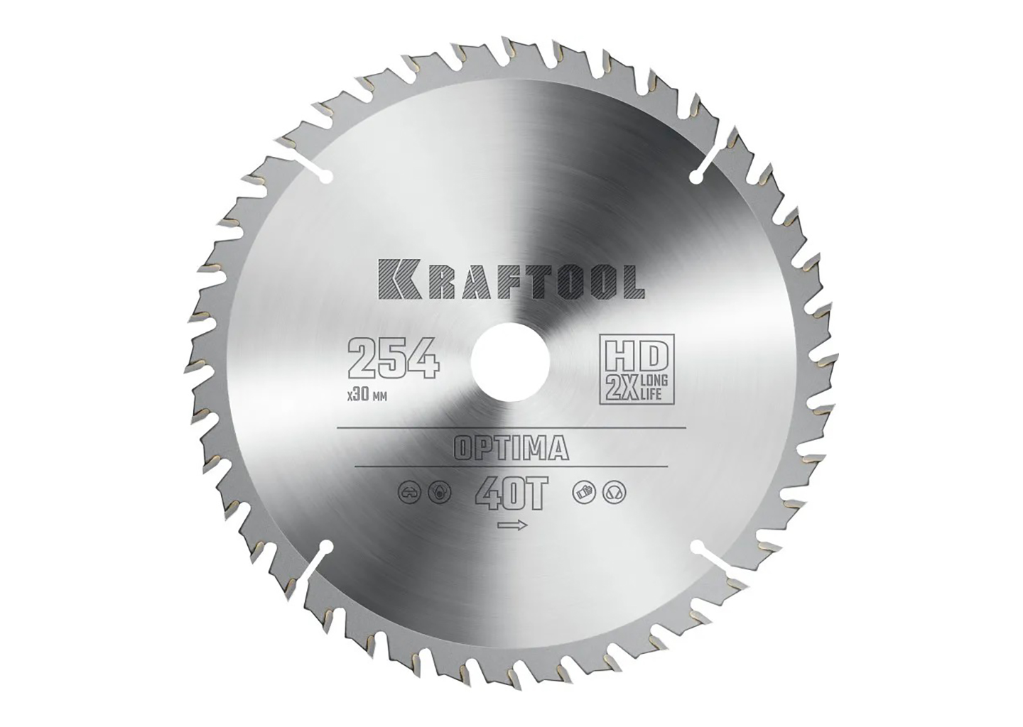 Пильный диск по дереву KRAFTOOL Optima 254×30 мм 40Т 36951-254-30