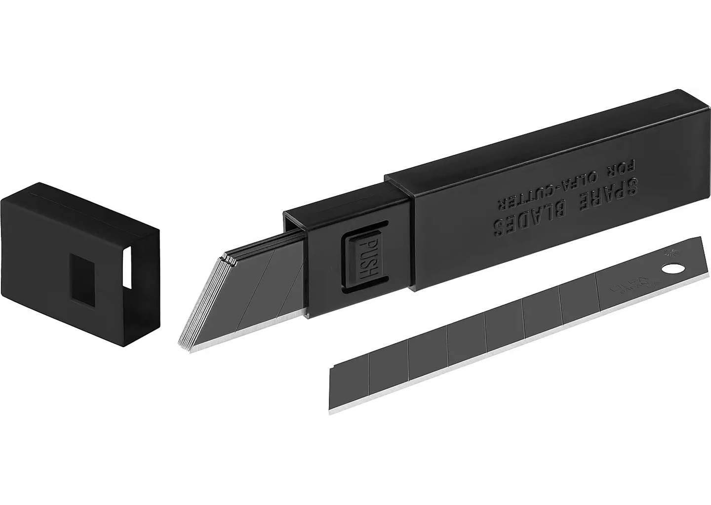 Сегментированные лезвия OLFA LBB-10B EXCEL BLACK 18 мм, 10 шт.