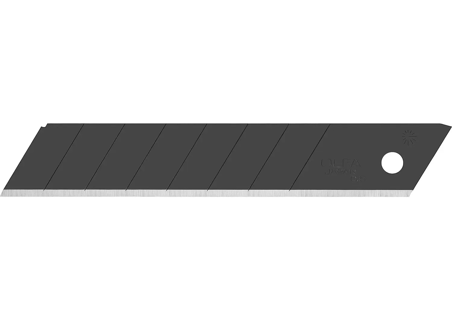 Сегментированные сменные лезвия OLFA LBB-10B EXCEL BLACK 18 мм, 10 шт., особо острые, в пластиковом кейсе и блистере Сегментированные сменные лезвия OLFA LBB-10B EXCEL BLACK 18 мм, 10 шт., особо острые, в пластиковом кейсе и блистере — изображение 3