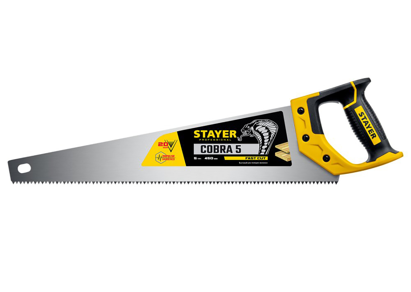 Ножовка по дереву STAYER Cobra 5 Professional 1506-45_z02 450 мм 5 TPI