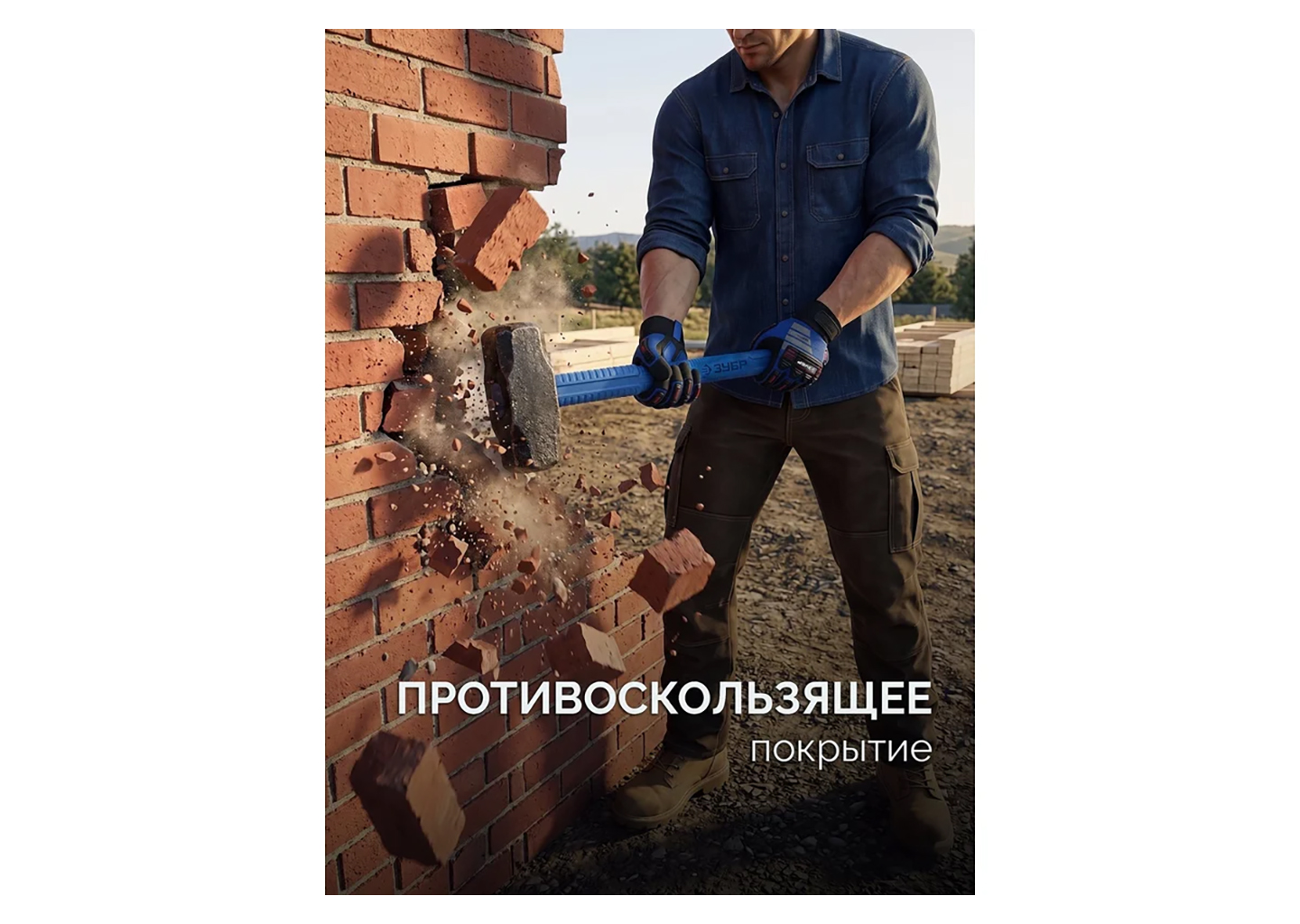Кувалда (ударный молот) ЗУБР Профессионал Терминатор 20113-1, 1 кг, цельностальная Кувалда (ударный молот) ЗУБР Профессионал Терминатор 20113-1, 1 кг, цельностальная — изображение 7