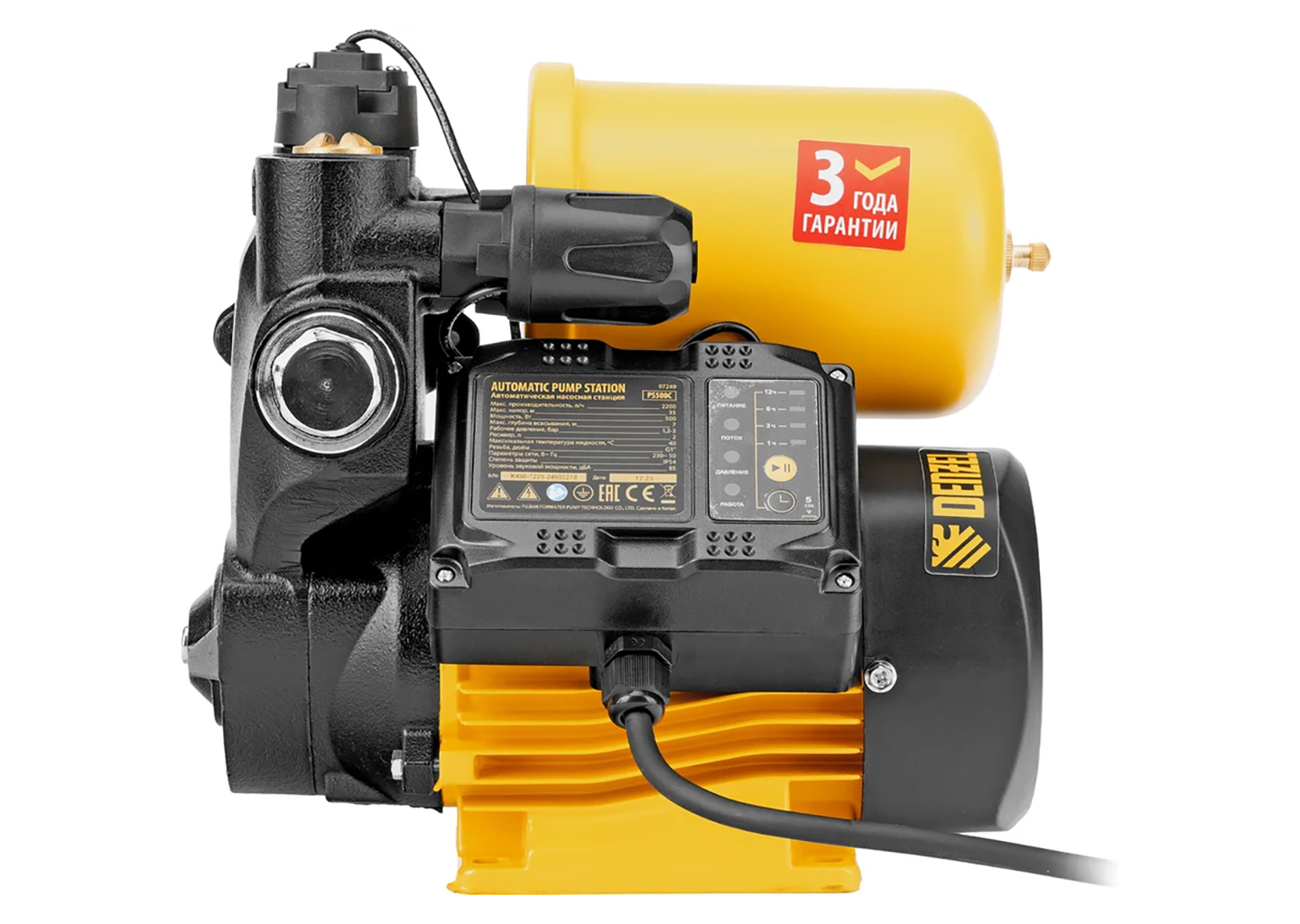 Насосная станция Denzel PS500C 97249, 500 Вт, 2200 л/ч, напор 35 м, ресивер 2 л, блок управления Насосная станция Denzel PS500C 97249, 500 Вт, 2200 л/ч, напор 35 м, ресивер 2 л, блок управления — изображение 20