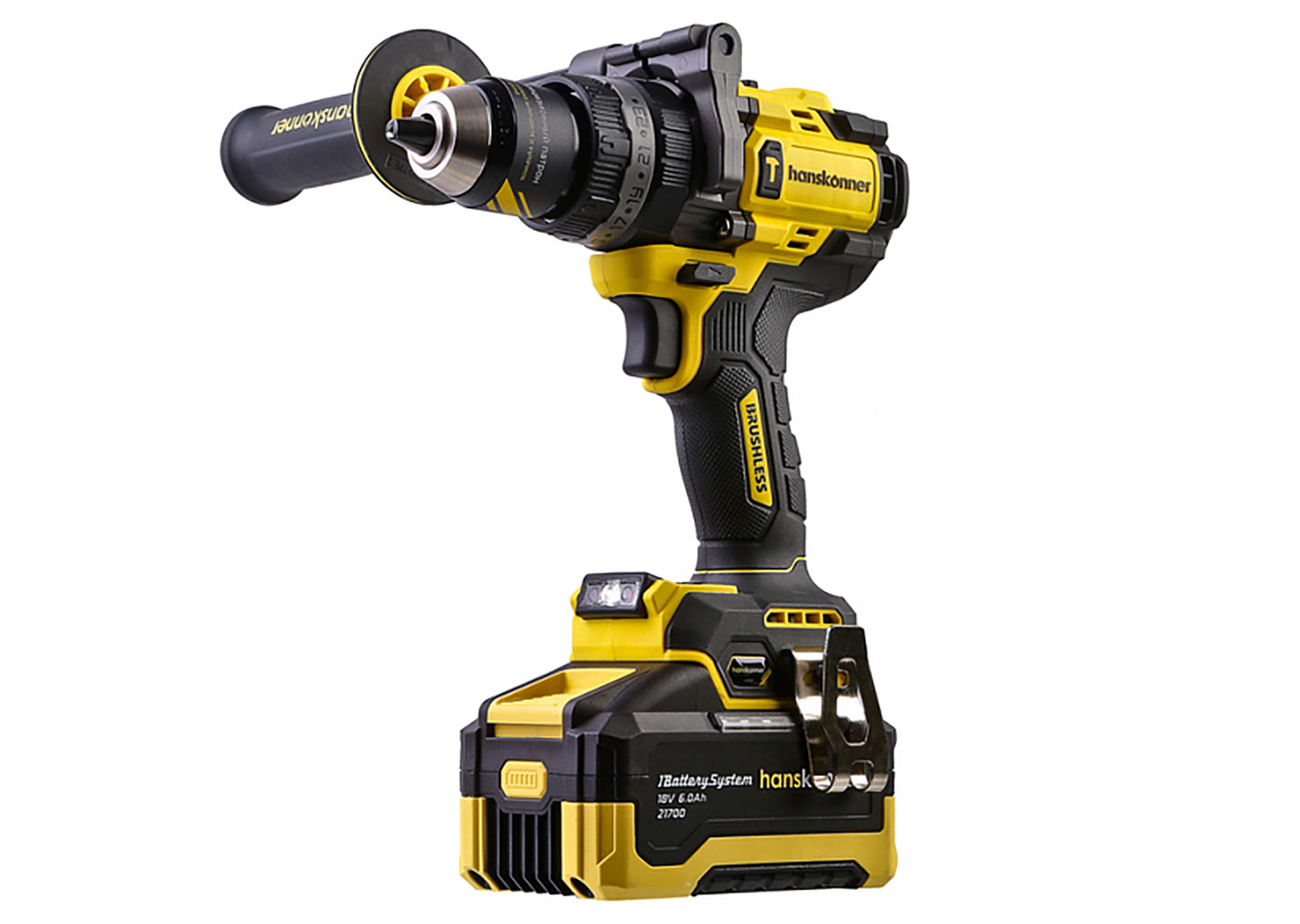 Аккумуляторная ударная дрель-шуруповерт Hanskonner HCD2440R 18 В, 130 Нм, 1×6 Ач, Brushless, TurboMode/ImpulseMode Аккумуляторная ударная дрель-шуруповерт Hanskonner HCD2440R 18 В, 130 Нм, 1×6 Ач, Brushless, TurboMode/ImpulseMode — изображение 9