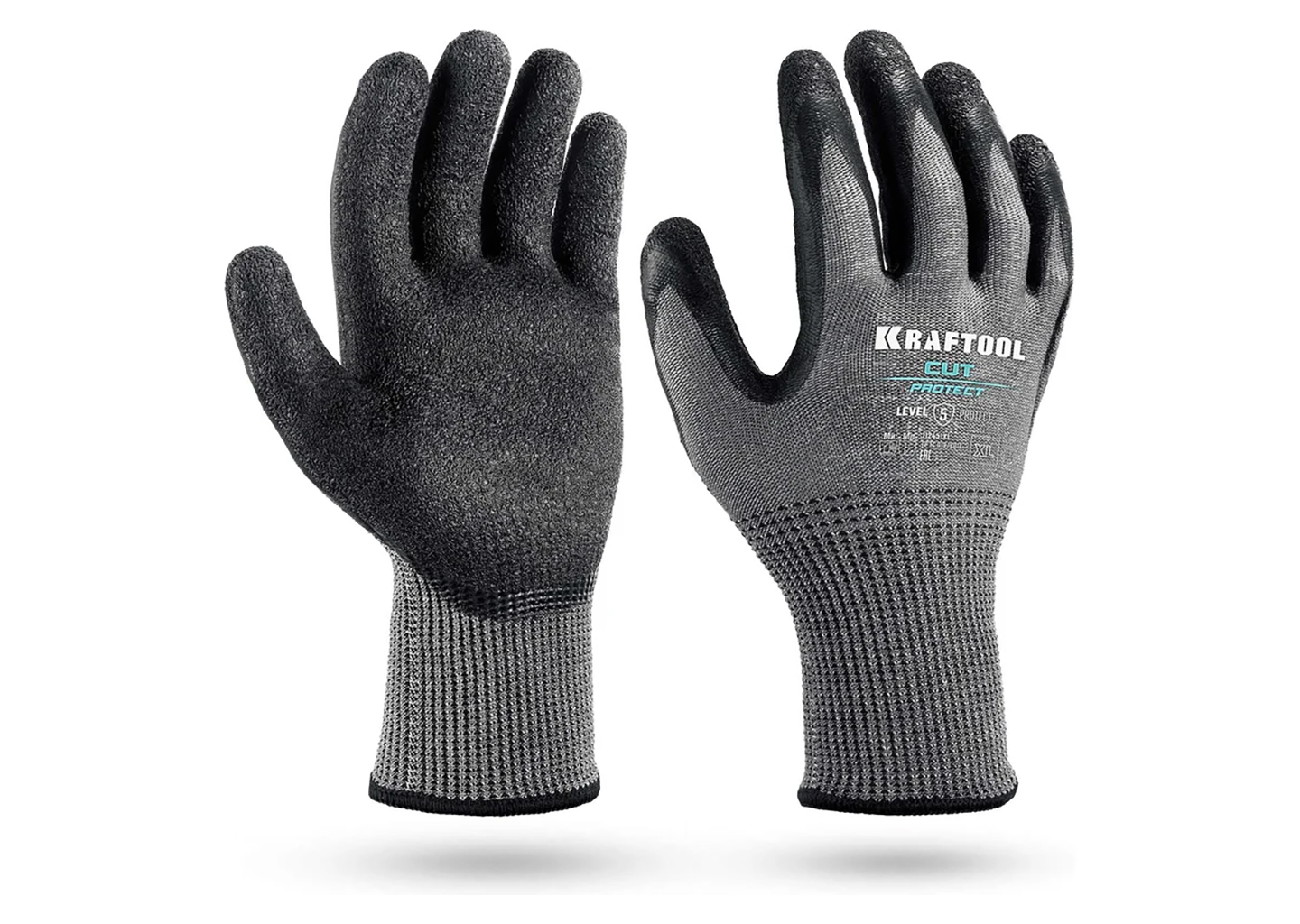 Перчатки защитные от порезов KRAFTOOL CUT PROTECT 11245-XL, размер 10 XL, с кевларовой нитью.