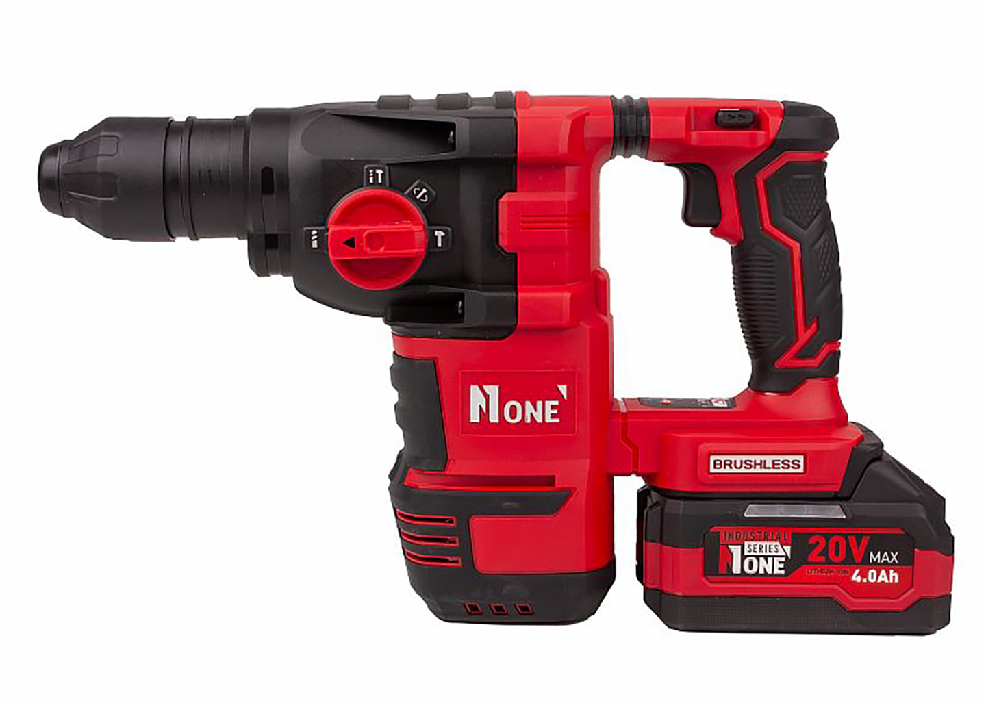 Перфоратор аккумуляторный бесщеточный Number One INDUSTRIAL EH26/4,0-PRO-BL 20 В, 4,1 Дж, SDS-Plus, 2×4,0 А·ч, 3+1 режима Перфоратор аккумуляторный бесщеточный Number One INDUSTRIAL EH26/4,0-PRO-BL 20 В, 4,1 Дж, SDS-Plus, 2×4,0 А·ч, 3+1 режима — изображение 7