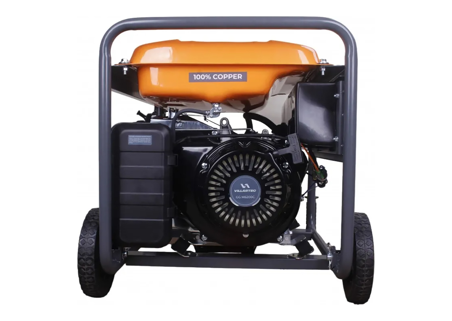 Электростанция бензиновая генератор VILLARTEC GGM6200C, 5,0/5,5 кВт, 220 В, ручной запуск, медная обмотка Электростанция бензиновая генератор VILLARTEC GGM6200C, 5,0/5,5 кВт, 220 В, ручной запуск, медная обмотка — изображение 2